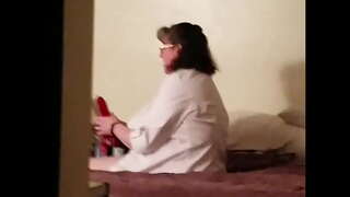 12 polgadas de graxa vibrador fai esposa orgasmo realmente difícil